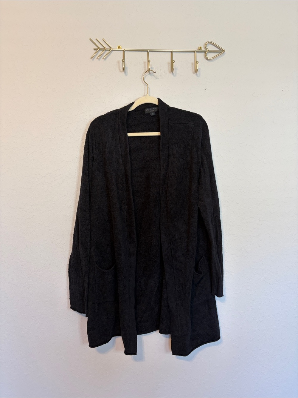 Barefoot Dreams Black Open-Front Women's Cardigan